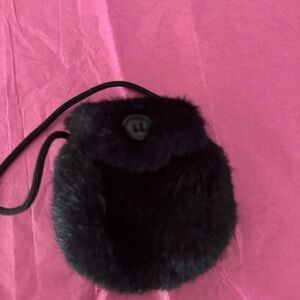 Black Faux Fur doll bag
